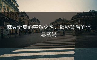 麻豆全集的突然火热，揭秘背后的信息密码